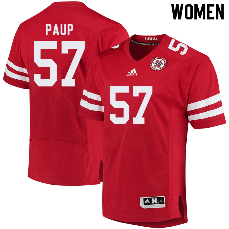 Women #57 Jordan Paup Nebraska Cornhuskers College Football Jerseys Sale-Red - Click Image to Close